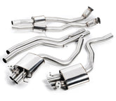 Milltek Audi RS4 B8 4.2 FSI QUATTRO AVANT (2012 to 2015) Cat-back Exhaust - Non-resonated (louder). Uses OE tailpipe trims